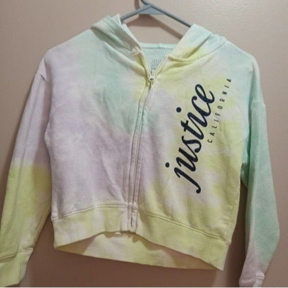 Girls Justice Tie Dye Zip Up Hoodie Size 7